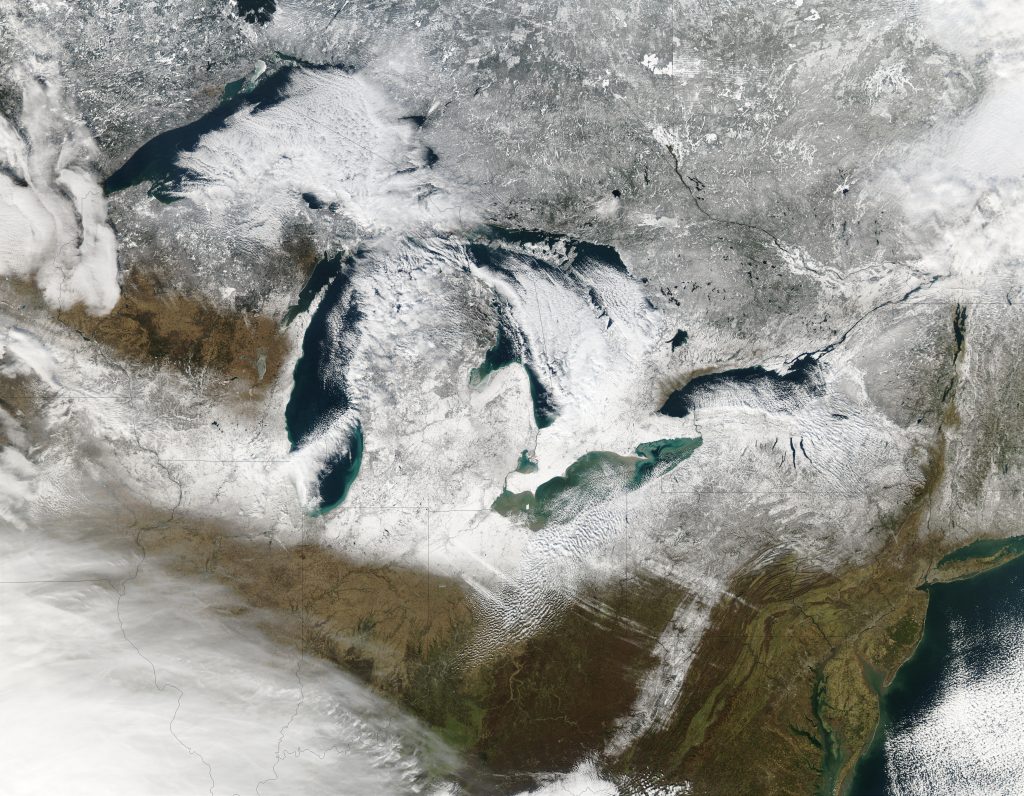 Snow Around the Great Lakes - Earth.com Snow Around the Great Lakes