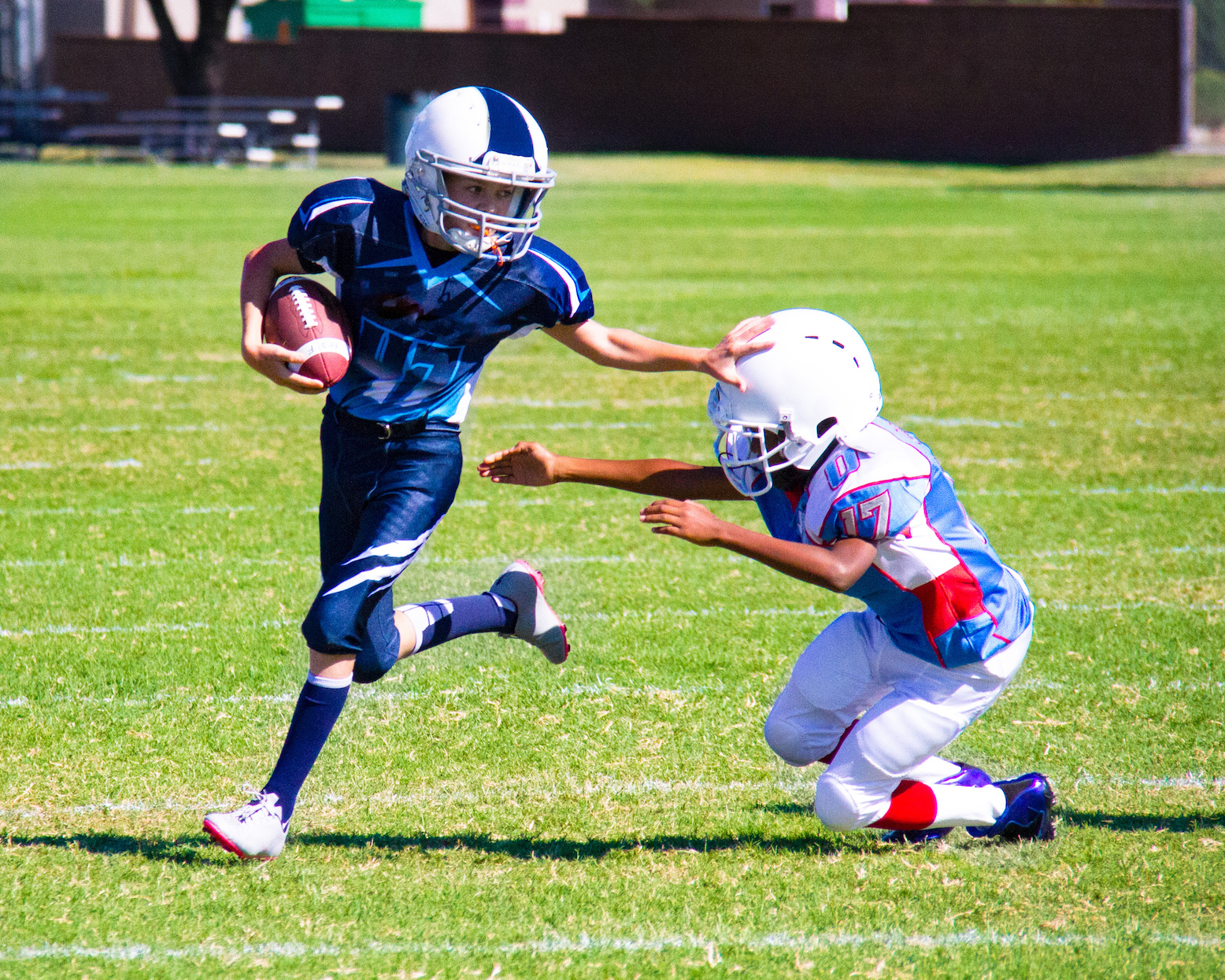 Child Playing American Football