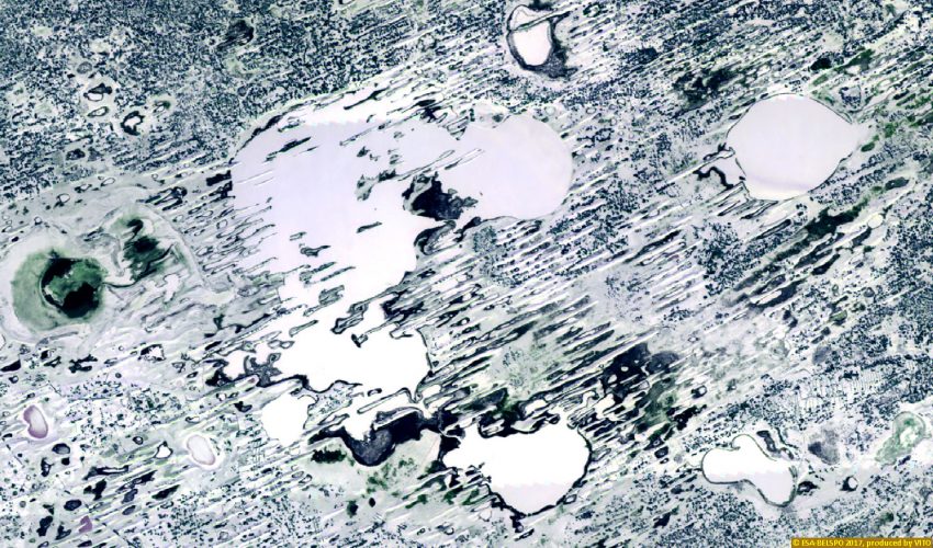 Today’s Image of the Day comes from the European Space Agency (ESA) and features a look at a very frozen Lake Chany in Russia.