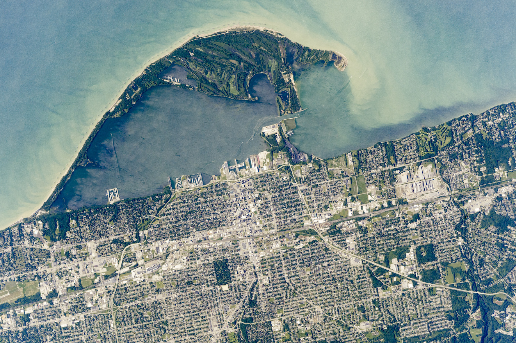 Today’s Image of the Day comes from the NASA Earth Observatory and features a look at the Pennsylvania coastline of Lake Erie.