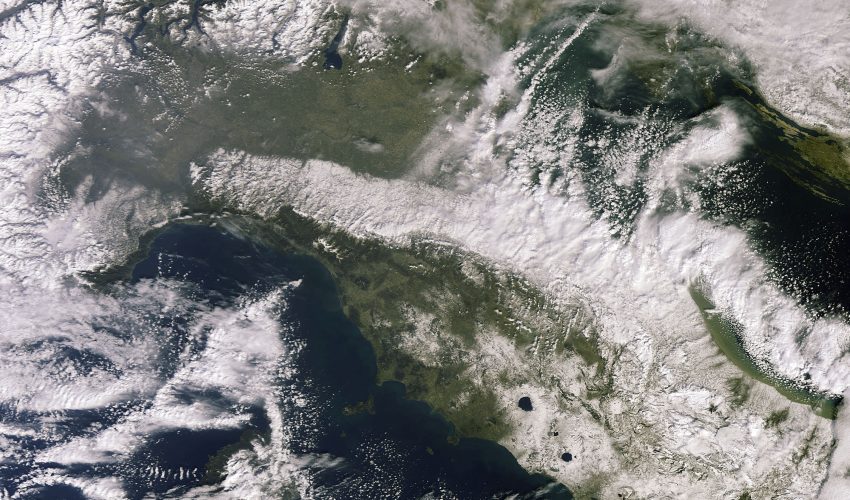 Today’s Image of the Day comes from the European Space Agency (ESA) and features a look at Italy with unusually high amounts of snow on the ground.