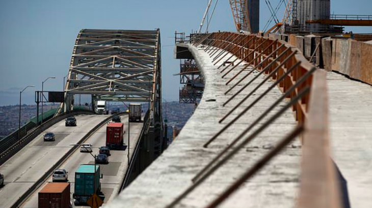 The bridge is currently under construction in Long Beach and will include about 75 seismic sensors that can measure the earthquake forces.