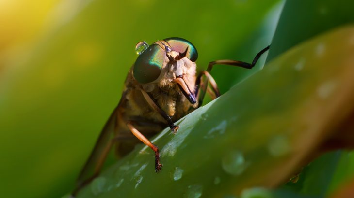 Most botflies picked up by humans are in fact deposited on their skin by mosquitoes and other blood-suckers.