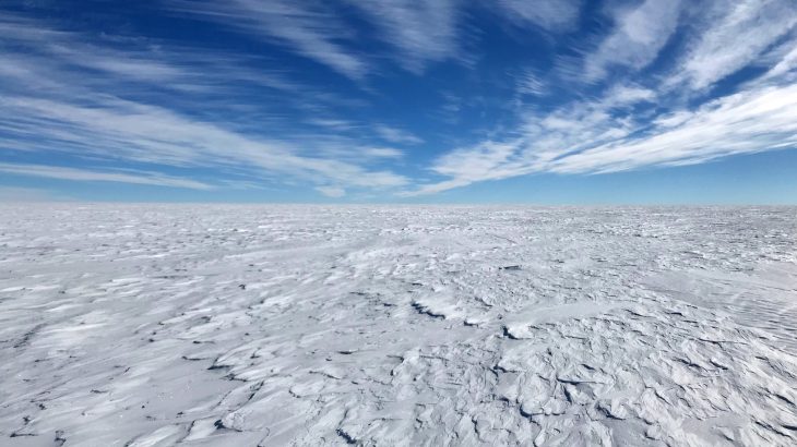 Melting ice sheets in the Antarctic region will slow down or delay atmospheric warming while accelerating sea level rise.