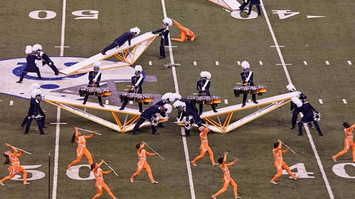 A new study of the Bluecoats Drum and Bugle Corps has revealed that musicians have better visual timing than members of the color guard.