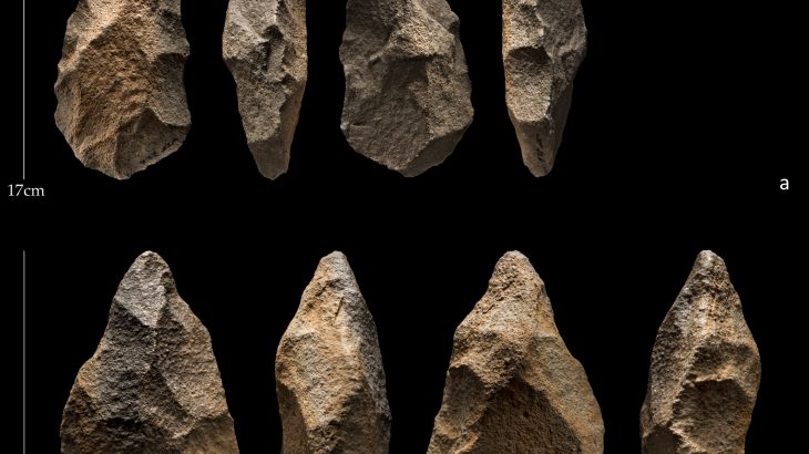 New research reveals that a grouping of stone hand axes made by ancient humans in the Arabian Peninsula date back less than 190,000 years.
