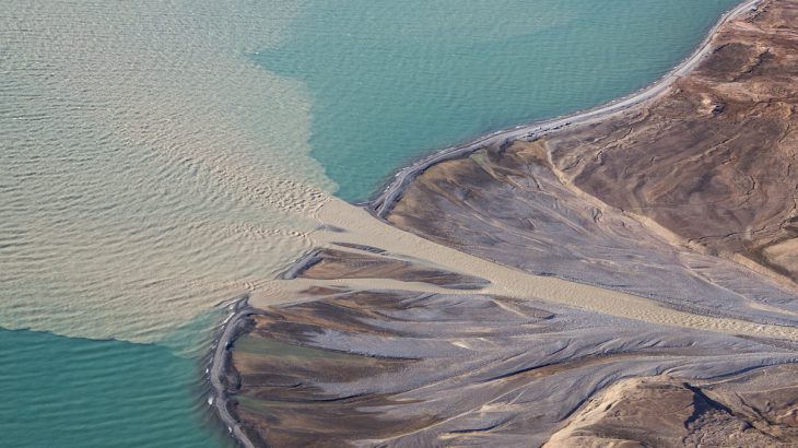 The increase in sediment deposits caused by melting glaciers in Greenland could provide a profitable economic opportunity.