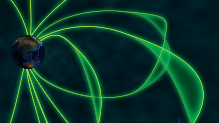 A new study has demonstrated that Earth's magnetic shield vibrates like a drum when it is hit by strong impulses.