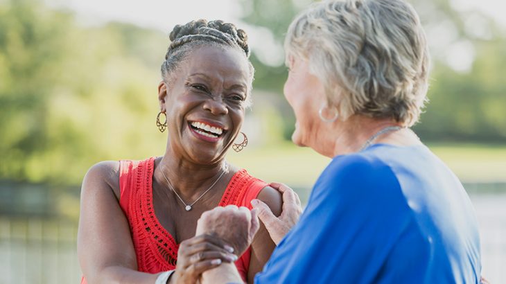 Having an active social life and interacting with a wide range of people increases physical activity and emotional well-being among older adults.