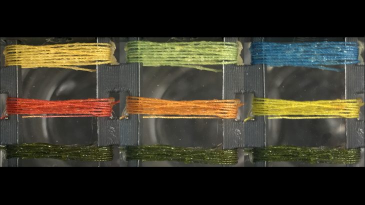 A team of engineers at Tufts University has created dyed threads that are designed to change color when they detect a variety of gases.