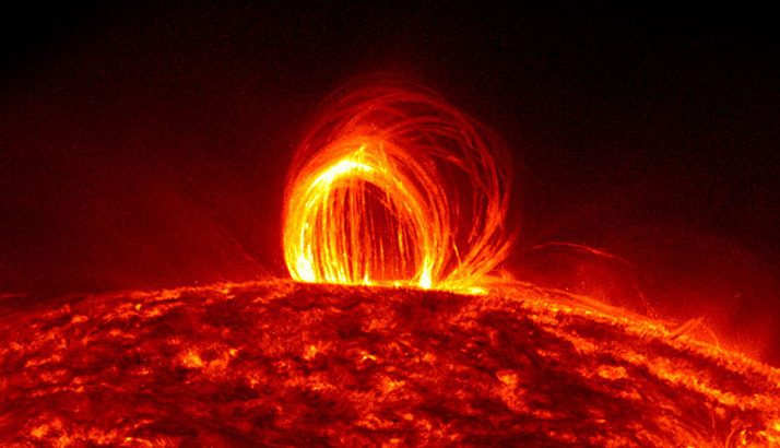 Plasma is an electrically-charged gas that flows along the curving lines of powerful magnetic fields to form coronal loops.