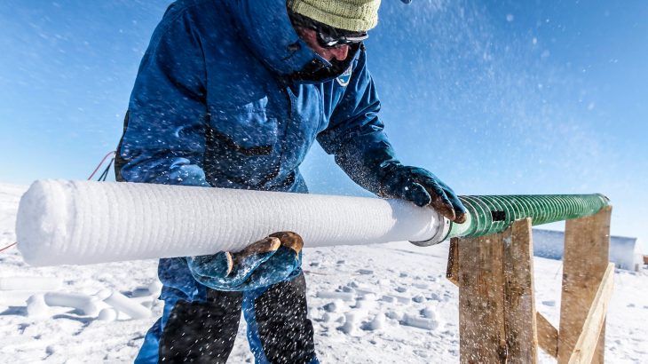 An international team of researchers is working to obtain Antarctic ice cores that hold a historical record of the climate over the past 1.5 million years.