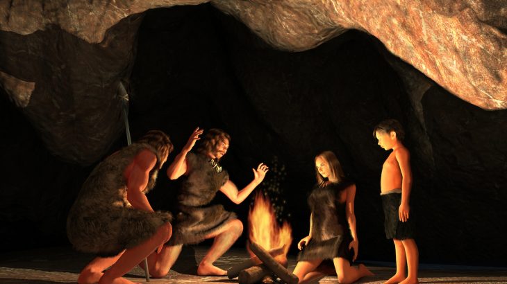 New research suggests that Stone Age families explored caves for fun, crawling on their hands and feet with wooden torches.