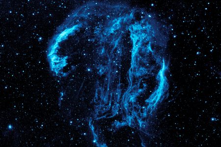 Today's Image of the Day from NASA features an ultraviolet image of the Cygnus Loop nebula, which is about 1,500 light-years from the Earth in the constellation Cygnus.