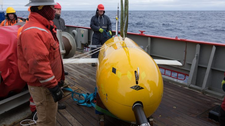 An autonomous submarine vehicle has provided climate scientists with new evidence of a link between increasing Antarctic winds and rising sea temperatures.