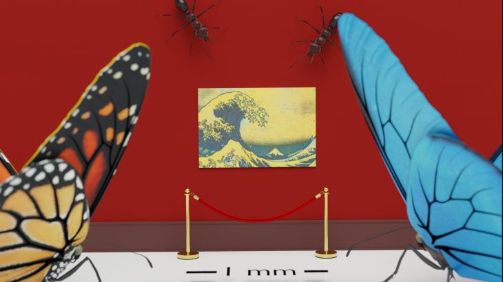 The technology allows for large-scale, inkless color printing processes that can produce images at resolutions up to 14000 dpi in flexible and transparent formats.