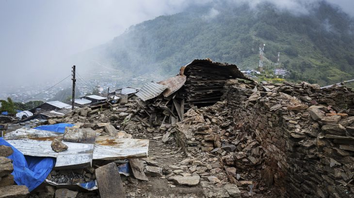 In 2015, the Gorkha earthquake in Nepal registered a moment magnitude of 7.8, and partially ruptured a 120-km by 80-km patch of the Main Himalayan Thrust.