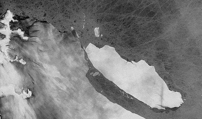 Defying all expectations, the Delaware-sized iceberg that broke away from the Larson C ice shelf in Antarctica two years ago has remained relatively intact and is on the move.