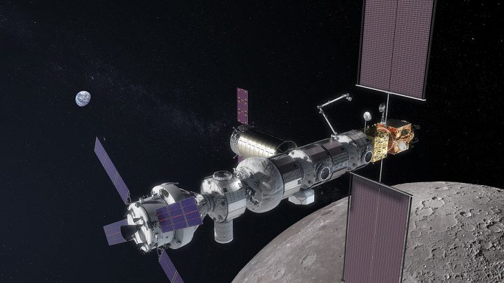 An artist's rendering of Gateway. NASA is sharing some of its plans for a proposed lunar space station known as Gateway. The American agency is working with Russia on the plans, and has invited the European Space Agency to get involved as well. (Image credit: NASA)