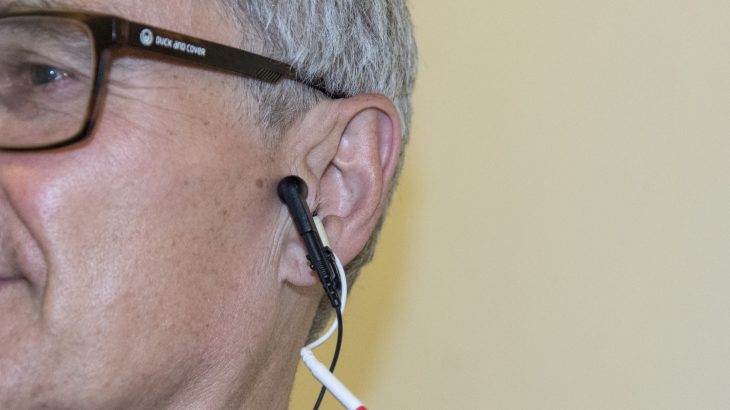 A therapy that involves tickling the ear with a small electrical current has been found to rebalance the autonomic nervous system for adults over the age of 55.