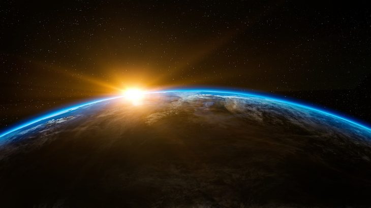 sunrise over earth holocene vs anthropocene