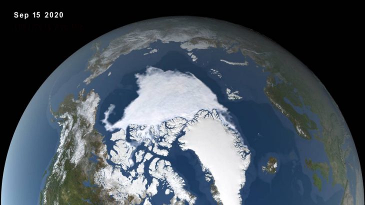 This year's Arctic sea ice minimum was the second lowest on record, according to a new study from NASA Goddard