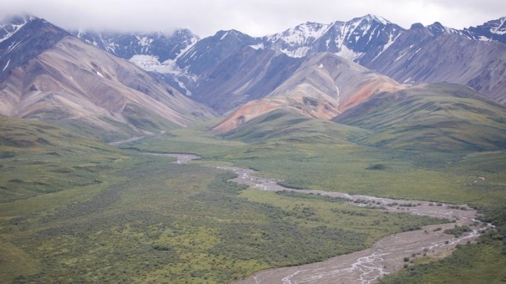 watershed and mountains