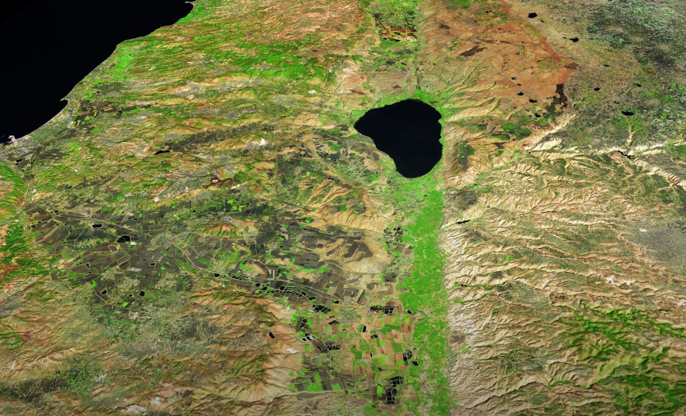 The Sea of Galilee in northern Israel •