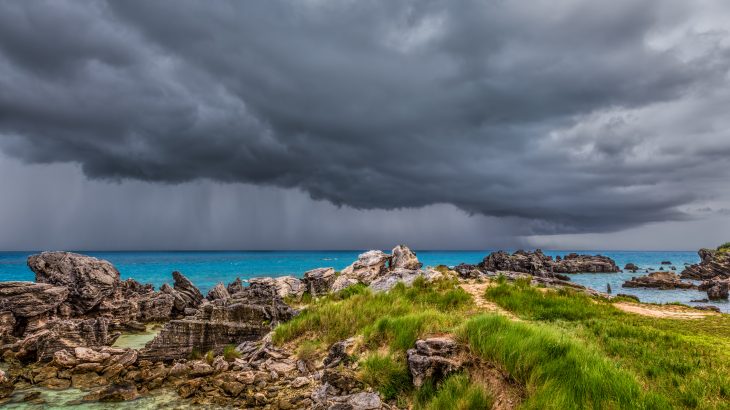 The maximum wind speeds of hurricanes near Bermuda have more than doubled over the last six decades as a result of rising ocean temperatures,