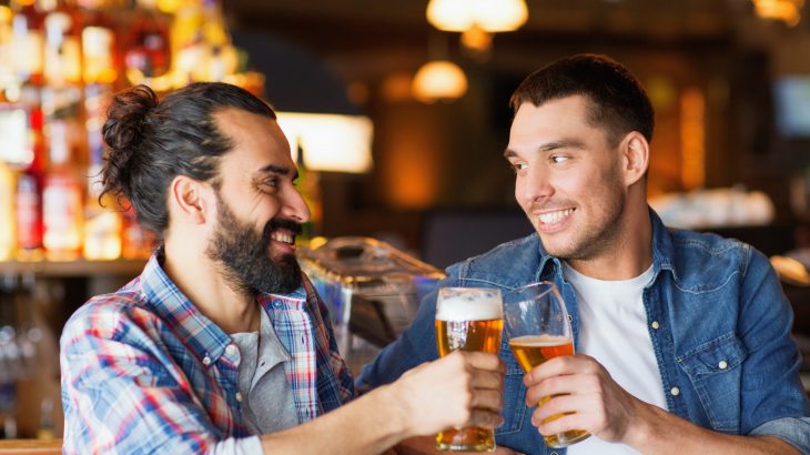 The researchers found that while strangers may initially keep their distance from each other while drinking together, they draw closer as they become intoxicated.