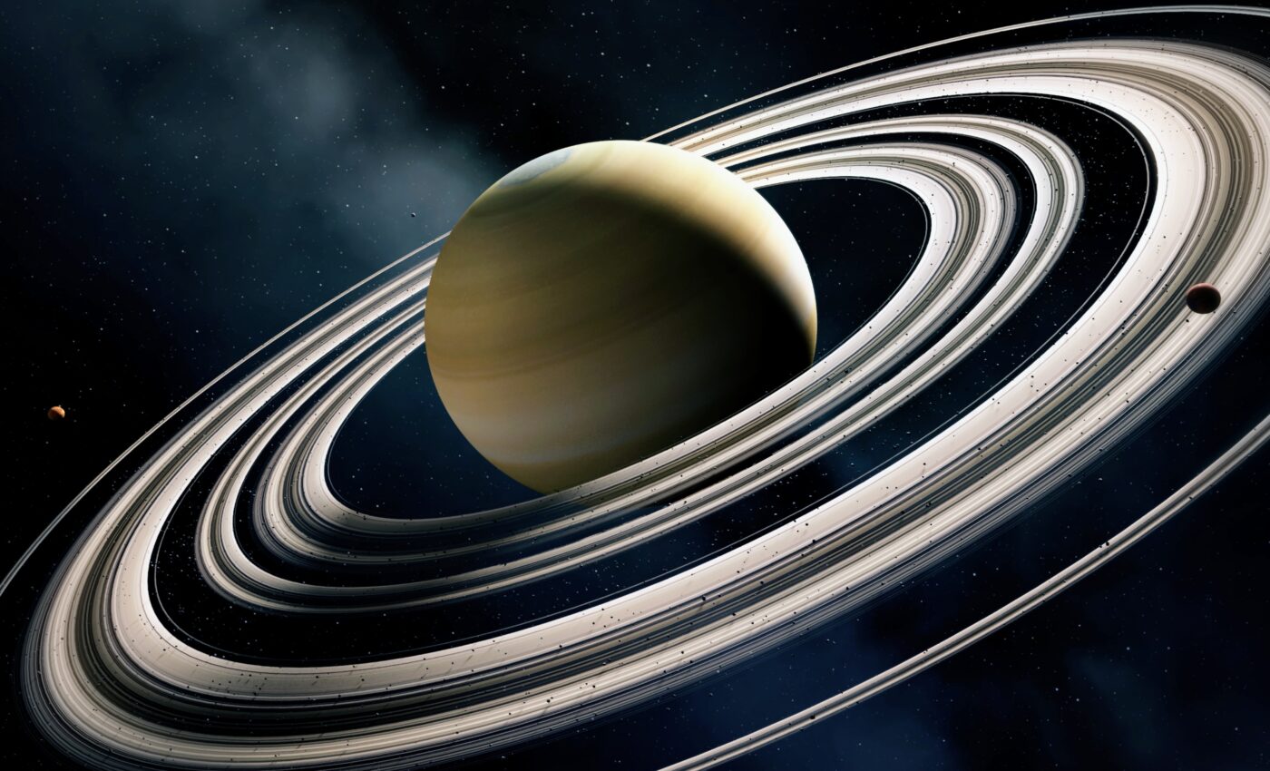 Saturn's rings may have formed after two icy moons collided - Earth.com, image size:1400x850