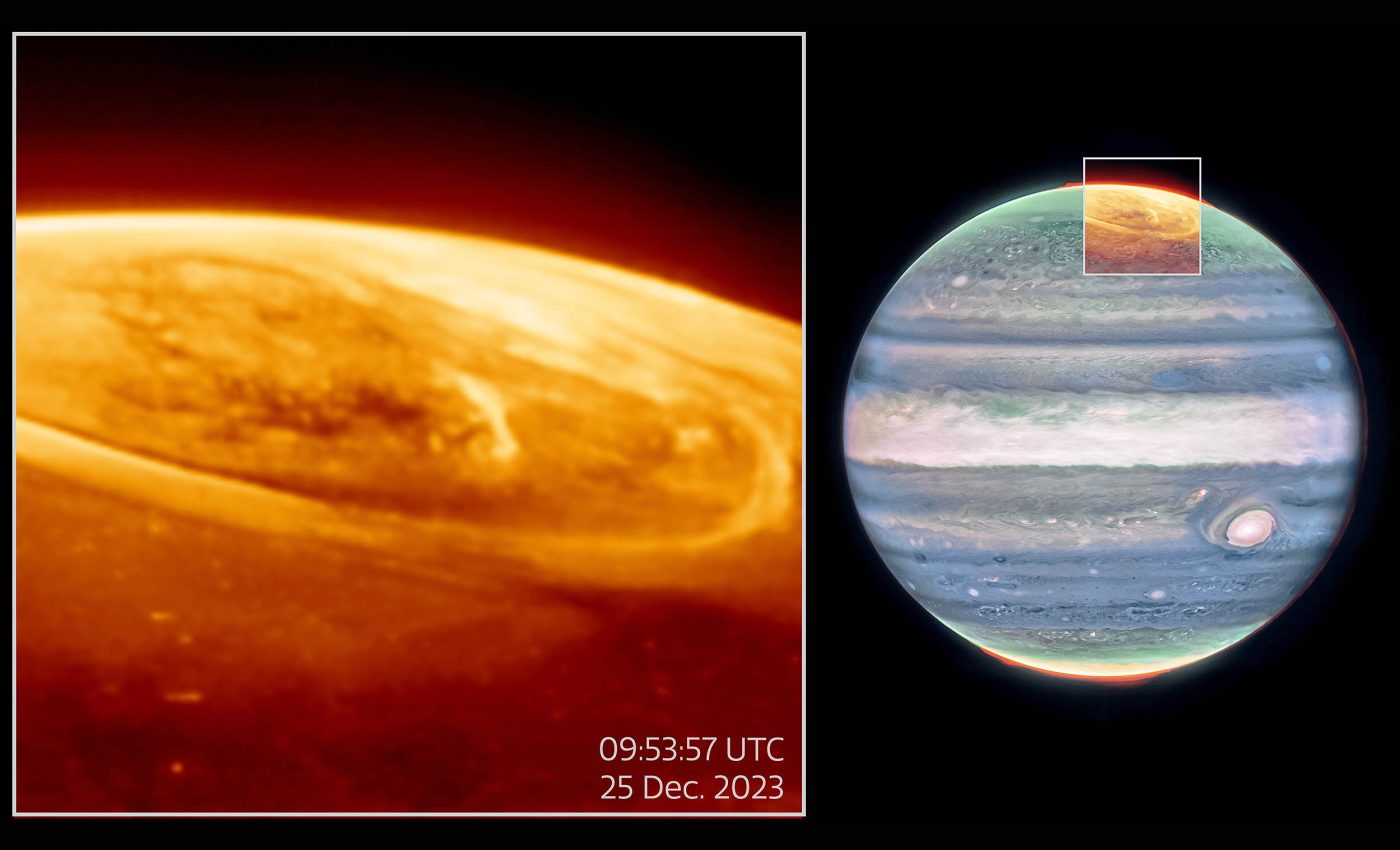 Webb spots fast, fiery bursts in Jupiter's auroras - Earth.com
