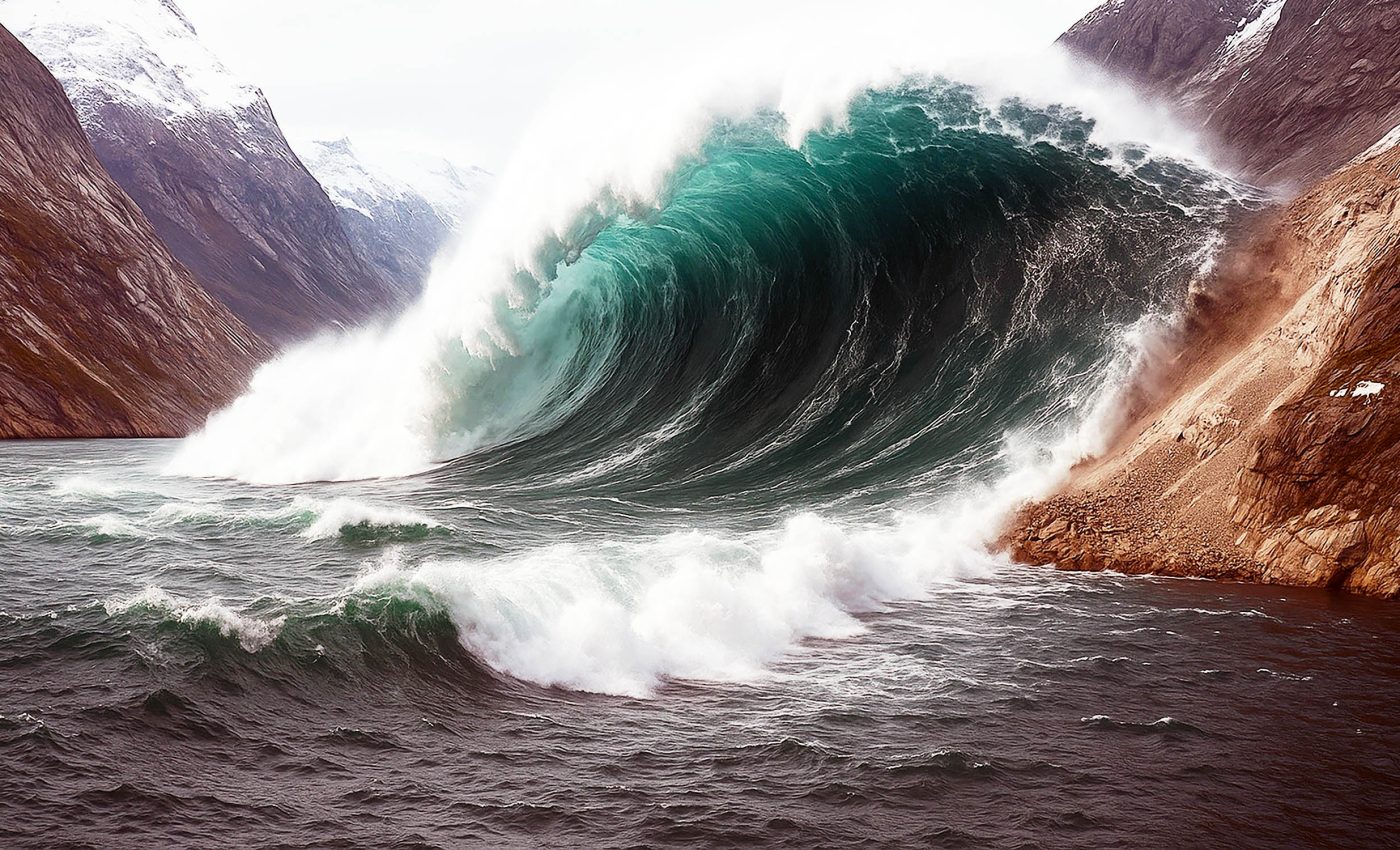 650-foot mega-tsunami is recorded by seismic waves and satellites