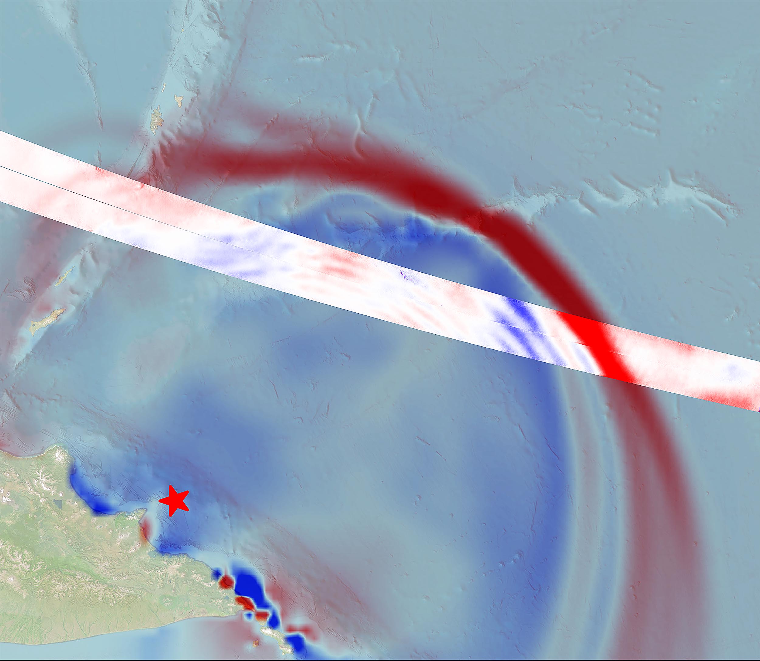 SWOT satellite captures tsunami from the Kamchatka earthquake