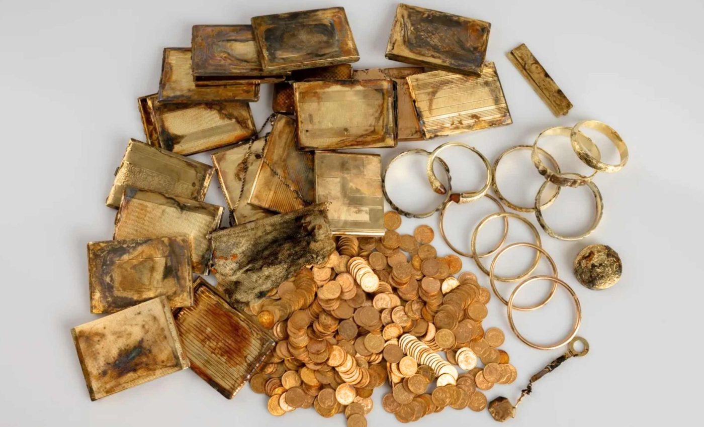 Hikers find a treasure trove of gold coins hiding in a stone wall 
