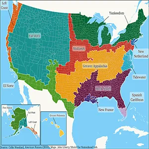 Wellbeing across the American Nations: First Settler Effects influence traditional and existential wellness. Credit: David R. Samson, Nathan Oesch, Colin Woodard