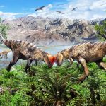 Scientists say this teenage dinosaur, Zavacephale rinpoche, used its fancy skull dome for mating. Credit: Hattori