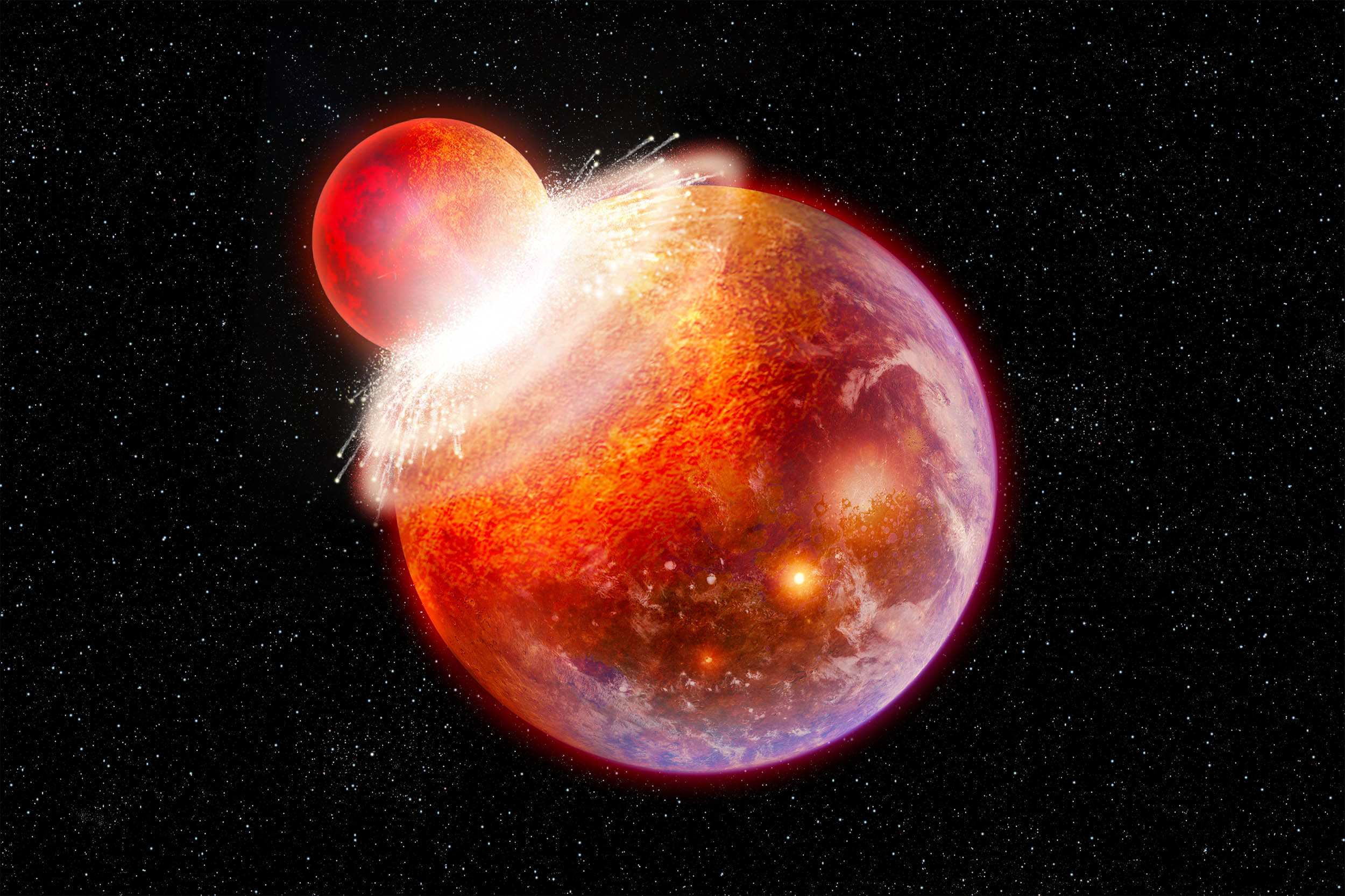 Earth’s collision with Theia 4.5 billion years “made life possible”