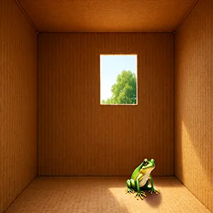 How can a frog escape from a box? Like an electron, it needs to have enough energy - and it has to find the doorway exit. Credit: Tu Wein