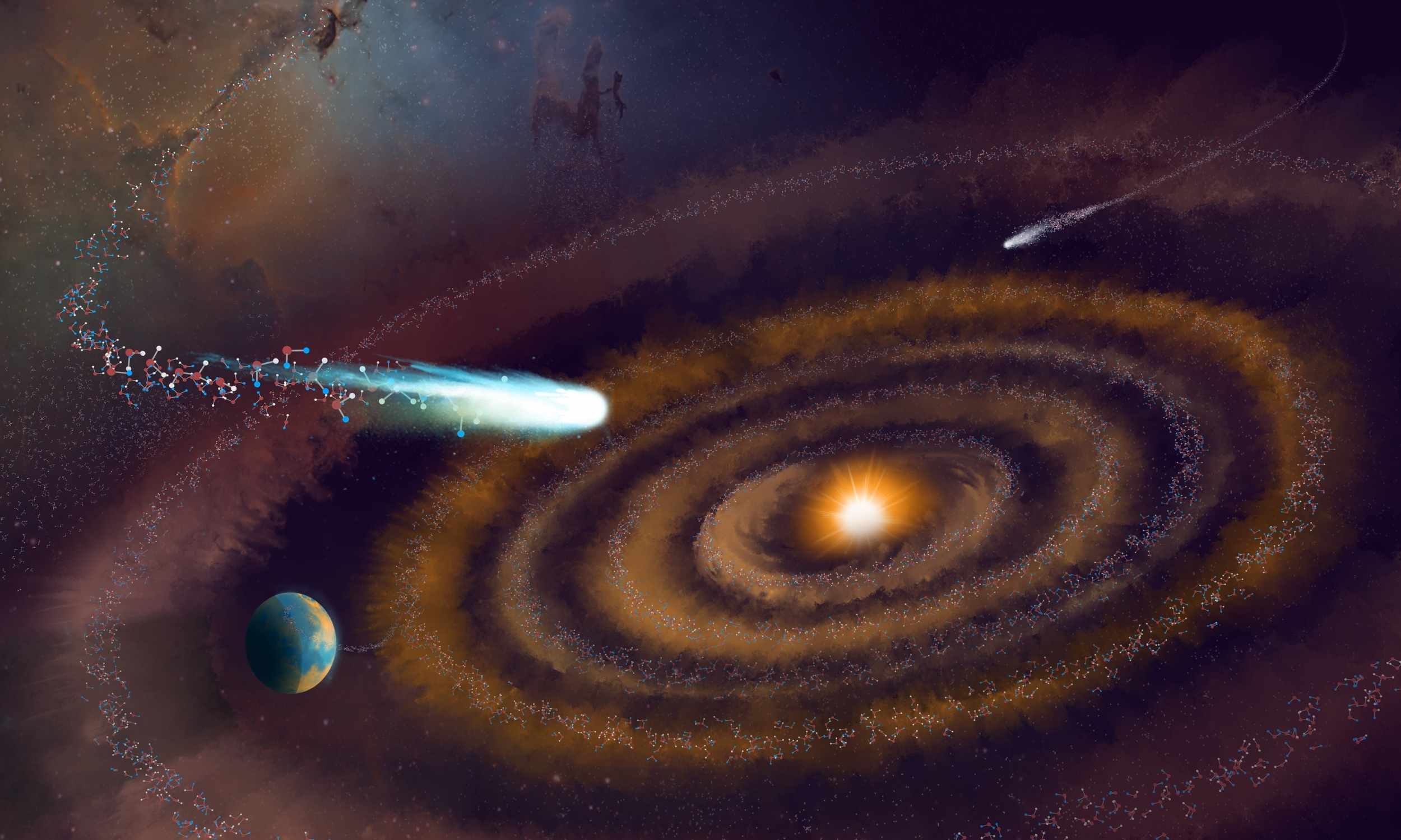 Planetary disk found to contain heavy water older than the Sun