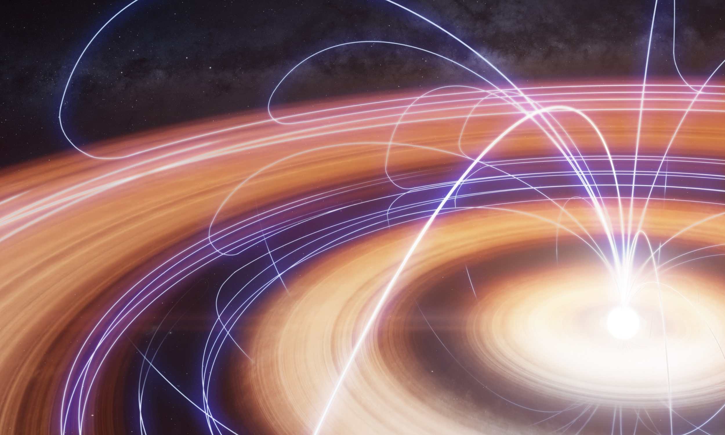 Astronomers observe how magnetic fields shape new planets for the first time