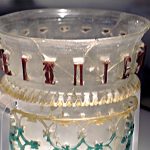 Archaeologists discover beautiful Roman glass cups with unique messages inscribed. Credit: WSU