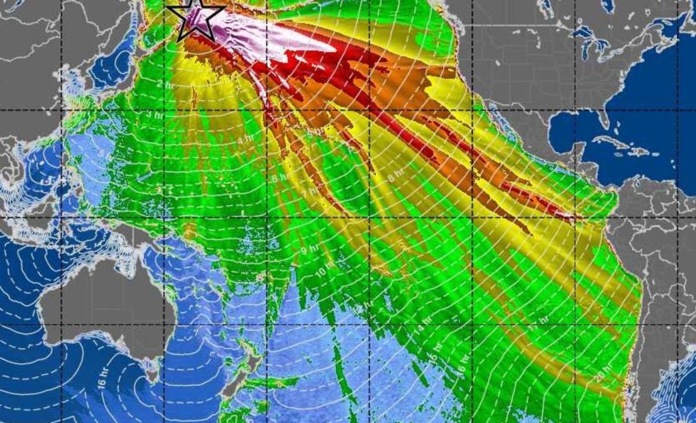 Satellite captures unprecedented detail of a massive Pacific tsunami