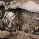 Hoard of silver coins at the Sizewell C nuclear power station in the UK that had been buried since the 11th Century