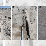 Human footprints, two parallel tracks, and a 22,000-year-old travois drag mark mystery