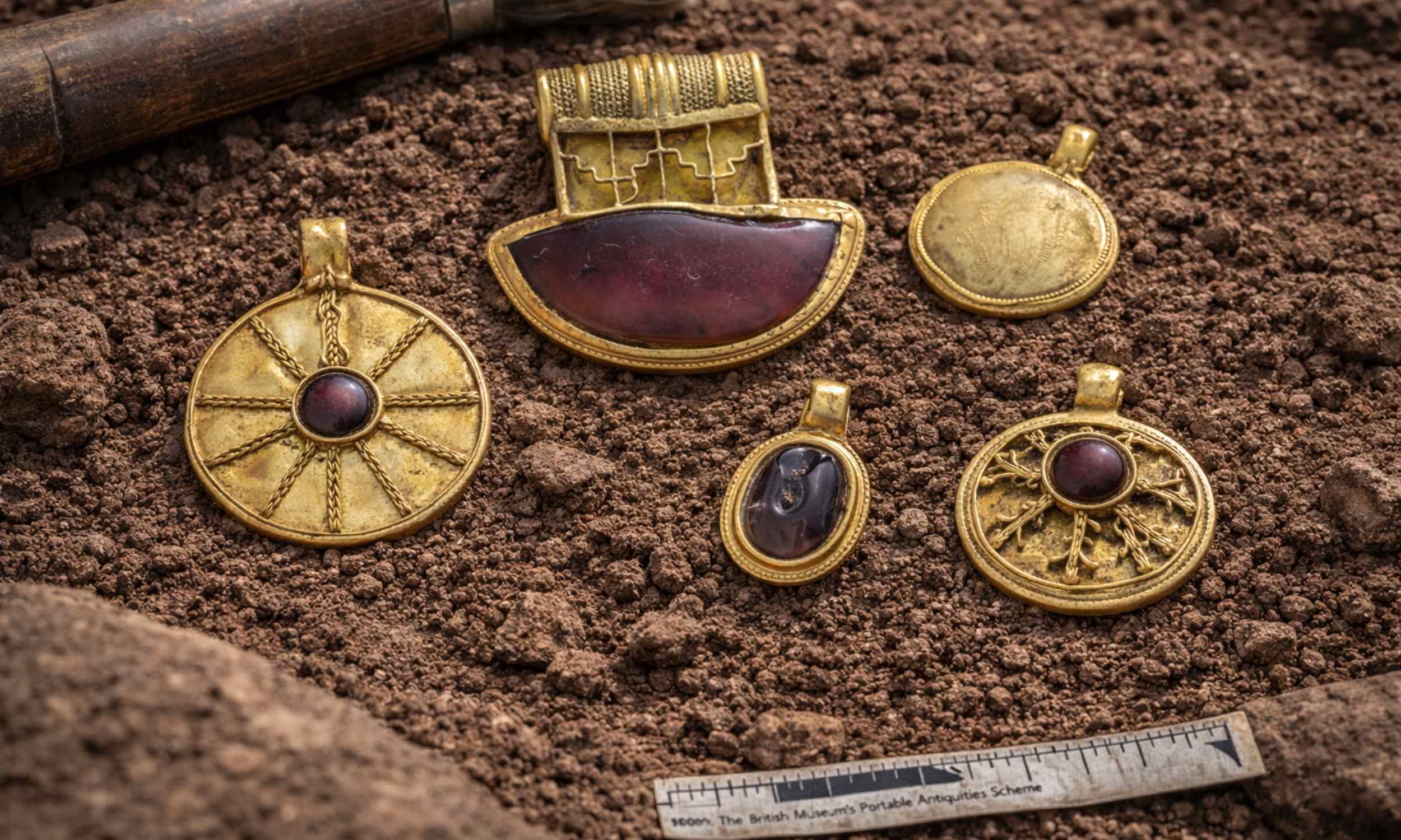 Anglo-Saxon treasure hoard of 7th-century gold jewelry was found in a strange location