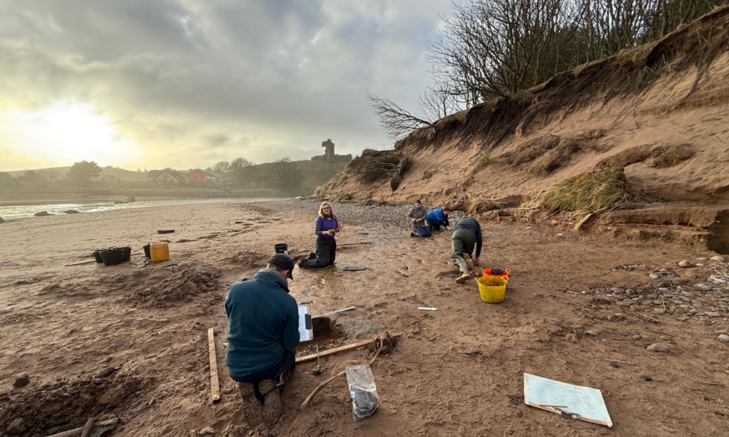 Storm exposes 2,000-year-old footprints in Scotland