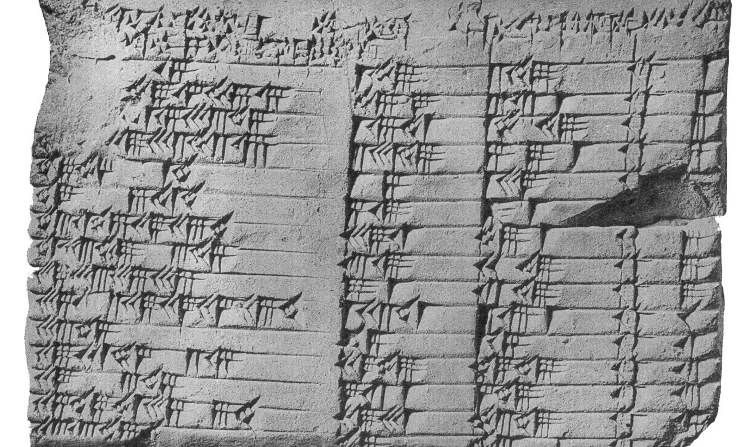 Babylonian tablet carved 3,700 years ago may be the oldest trigonometry table