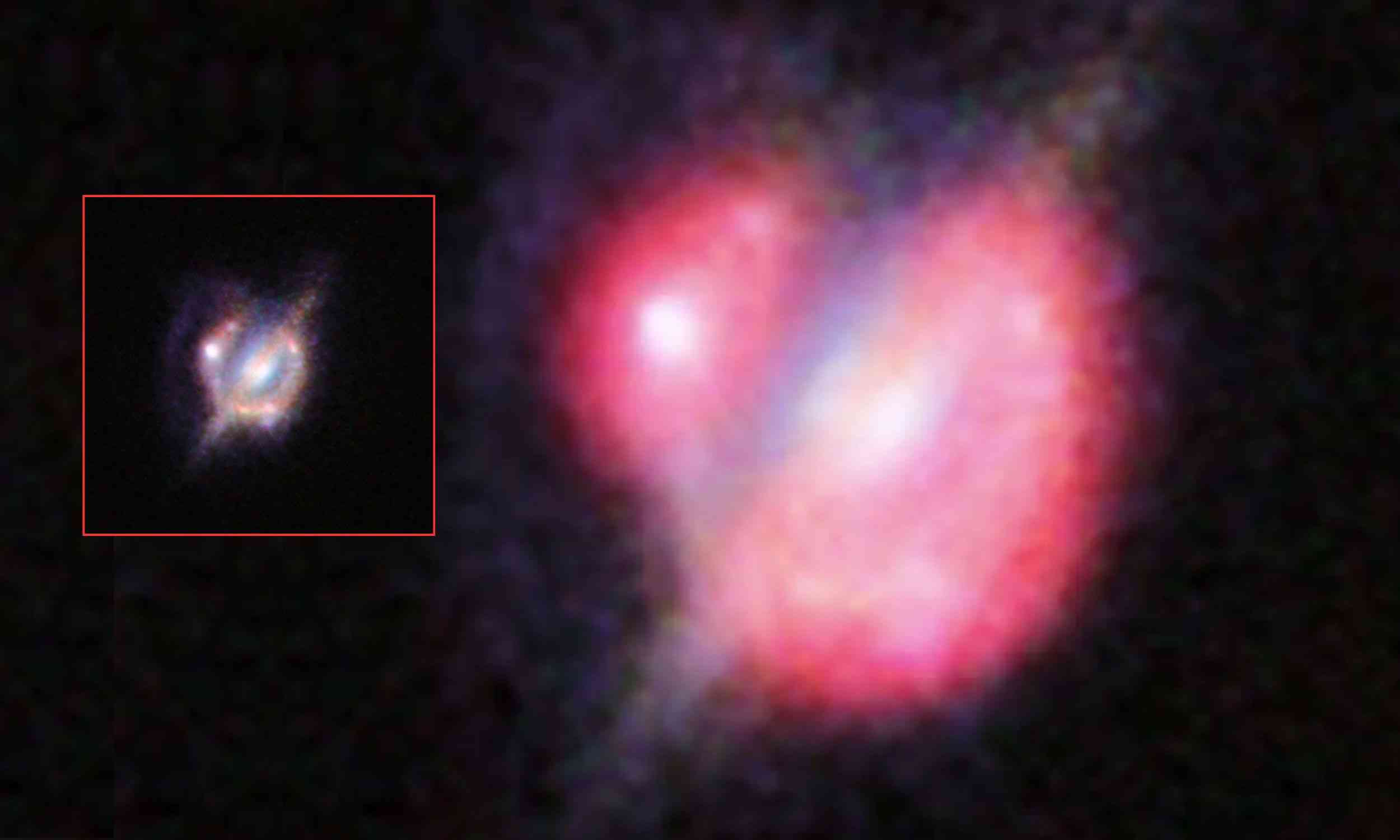 Un mégamaser détecté dans des galaxies en collision à 5 milliards d'années-lumière