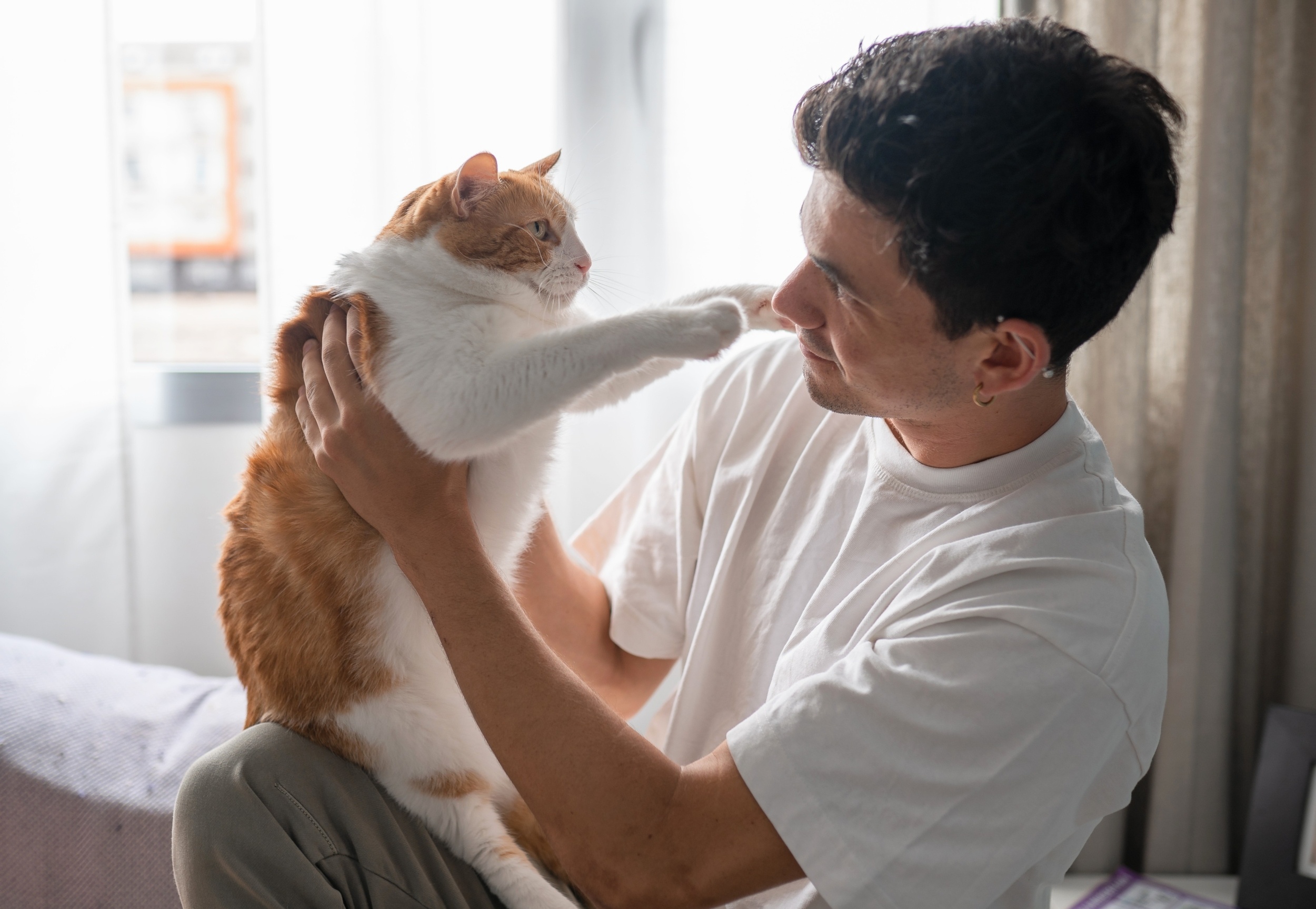 Pets help people feel better, but not during stressful moments